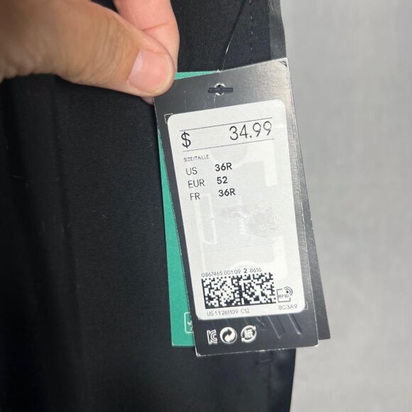 NWT H&M Slim Fit Coupe Etroite Tuxedo Pants in Black - Size 36R - Picture 4 of 11